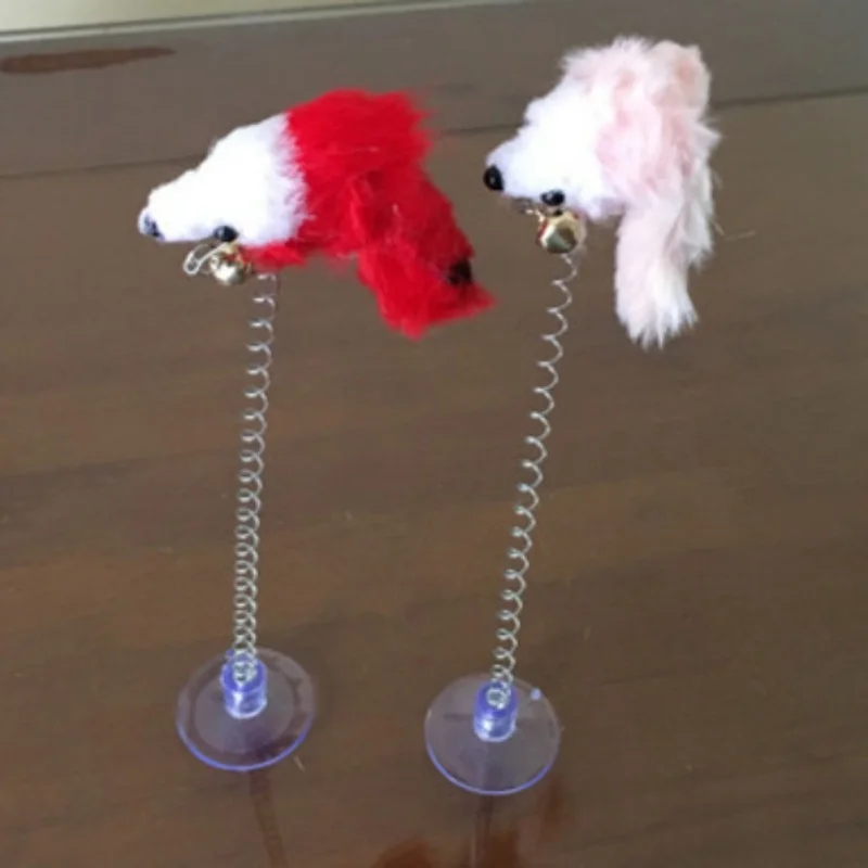3pcs Funny Pet Cat Toys Feather False Mouse Bottom Sucker Kitten Playing Toys Pet Seat Scratch Toy Products for Cats Toy for Cat