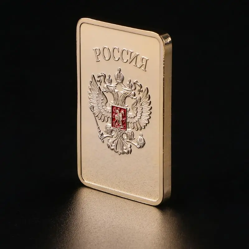 Советская Национальная эмблема CCCP позолоченный слиток золота русская сувенирная монета