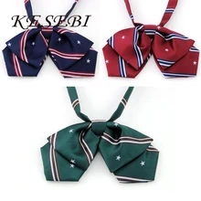 Kesebi/Классическая школьная форма для девочек, галстуки-бабочки с двойными звездами, галстуки с японским моряком, женские галстуки, галстуки