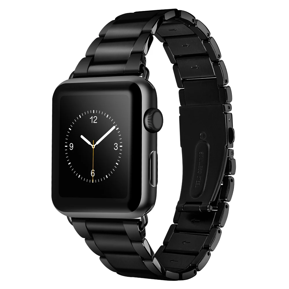 Ремешок HOCO 316L из нержавеющей стали для Apple Watch серии 1 2 3 4 5 ремешок 42 мм 44 мм браслет сменный Браслет - Цвет ремешка: Черный