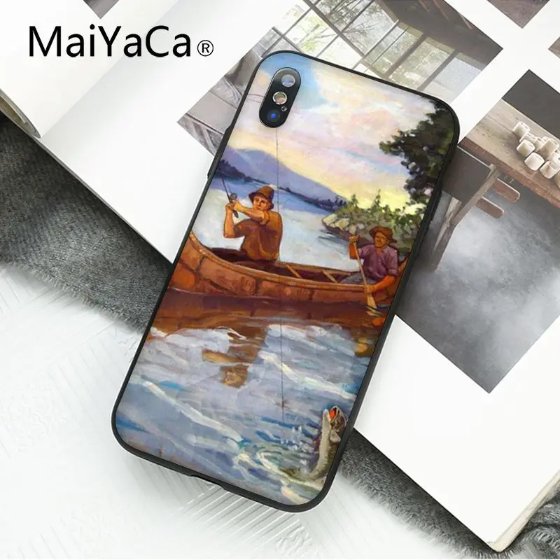 MaiYaCa охотничий рыболовный художественный чехол для телефона для iphone 11 Pro 11Pro Max 8 7 6 6S Plus X XS MAX 5 5S SE XR