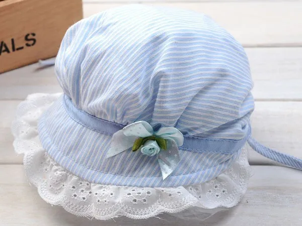 Новая летняя шапка для маленьких девочек 0-3 лет, кружевная Детская шляпа с цветочным узором, шляпа от солнца для девочек, пляжная кепка, детская шапка, шапка s