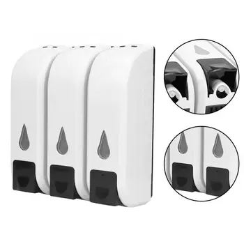 

3 Heads 350ml Wall Mount Soap Dispenser Bathroom Shower Shampoo Liquid Lotion Sanitizer Pressing Button