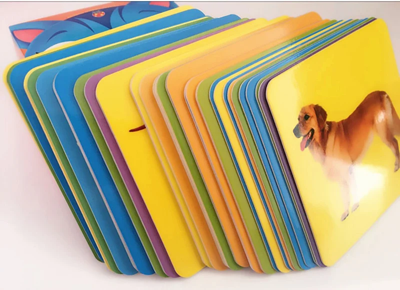 Cartão de Cognição Pces Pré-escolar Bebê Aprendizagem & Educação Crianças Animal Livro Animais Tecido Papel Precoce Cartão Brinquedos 48 5 Weddings & Events