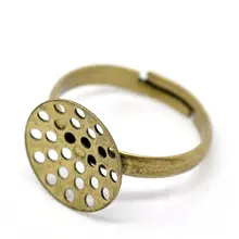 Регулируемые бронзовые цветные кольца, пустые комплектующие, 19 мм основание 14 мм