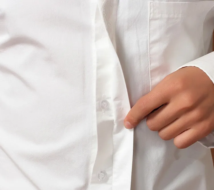 Высокое качество Белый традиционный китайский для мужчин хлопок Кунг Фу рубашка Тан одежда Размеры S M L XL XXL XXXL hombre Camisa Mim13A