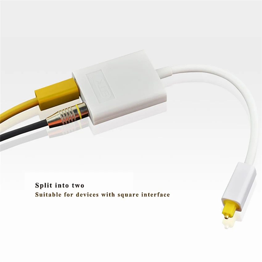 EMK SPDIF Toslink Digital Optical Audio Toslink Splitter Cable SPDIF Optical Splitter Adapter (24)
