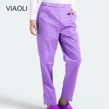 Рабочие брюки доктор медсестры униформа низ хлопок больше карманов стоматологический медицинский скраб брюки Спа Уход Скраб Брюки медицинские скрабы