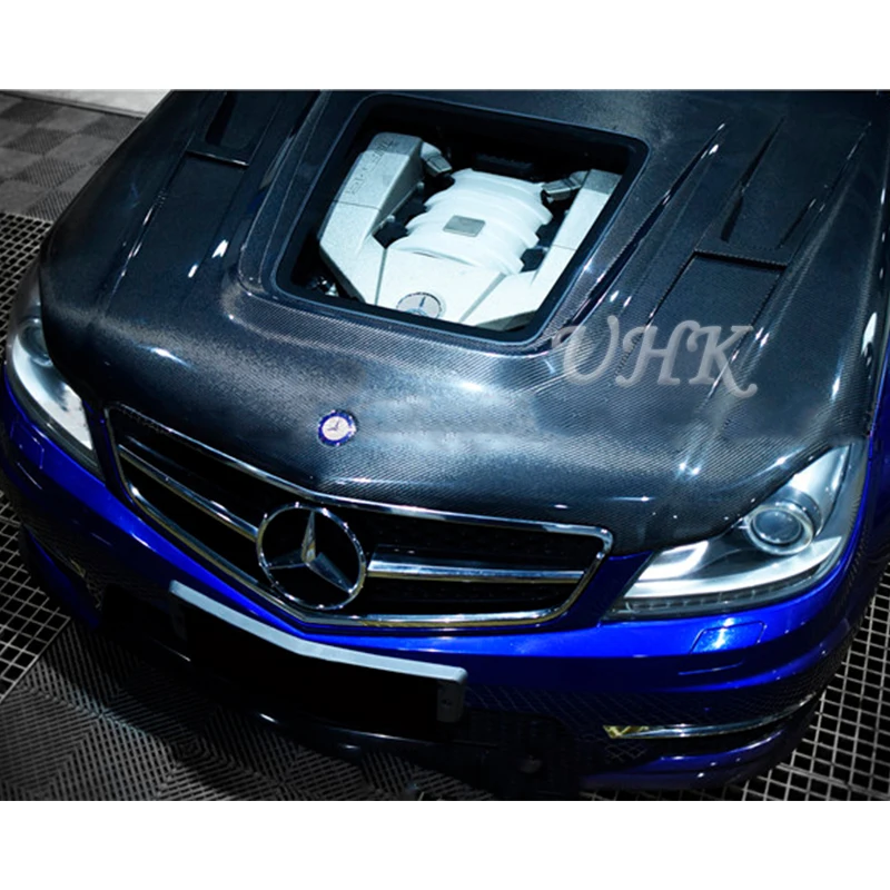 UHK аксессуары для Mercedes Benz c класс W205 C63 IMP крышка двигателя из углеродного волокна