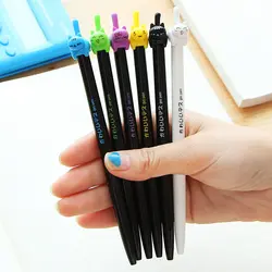 12 штук в упаковке Kawaii дизайн кошка гелевая ручка нажата канцелярские ручки Оптовая Продажа 0,5 мм черный lnk гелевые ручки школьные