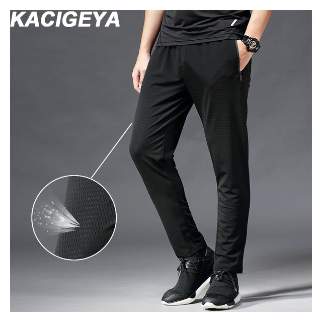 US $14.12 Running Pants Men Sport Jogging Fitness Yoga Training Basketball Football Long Leggings ice Silk Hi