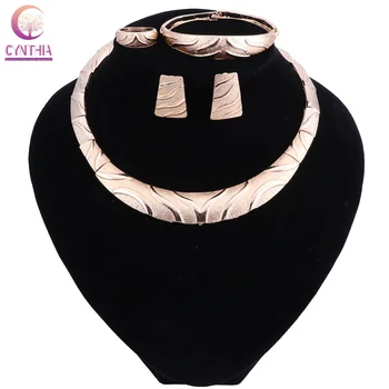 

2018 New Jewelry For Women Wedding Bridal Accessories Party Jewelry Set Gold-Color African Beads Costume Jewellery Sets