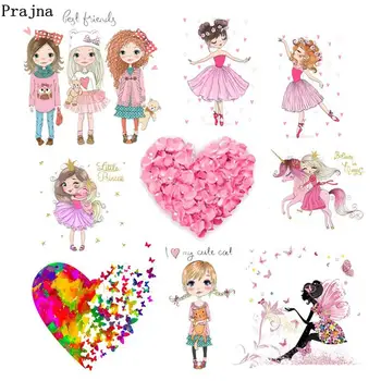 

Prajna Fashion Girl Iron On Transfer Cute Ballet Girls Heat Transfers Vinyl Thermal Sticker On Clothes T-shirt Kids Clothing DIY