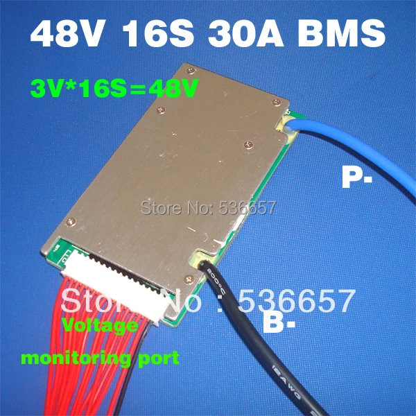 16S 48V LiFePO4 батарея BMS PCM 51,2 V(16S* 3,2 V) BMS PCB LiFePO4 батарея BMS с функцией баланса