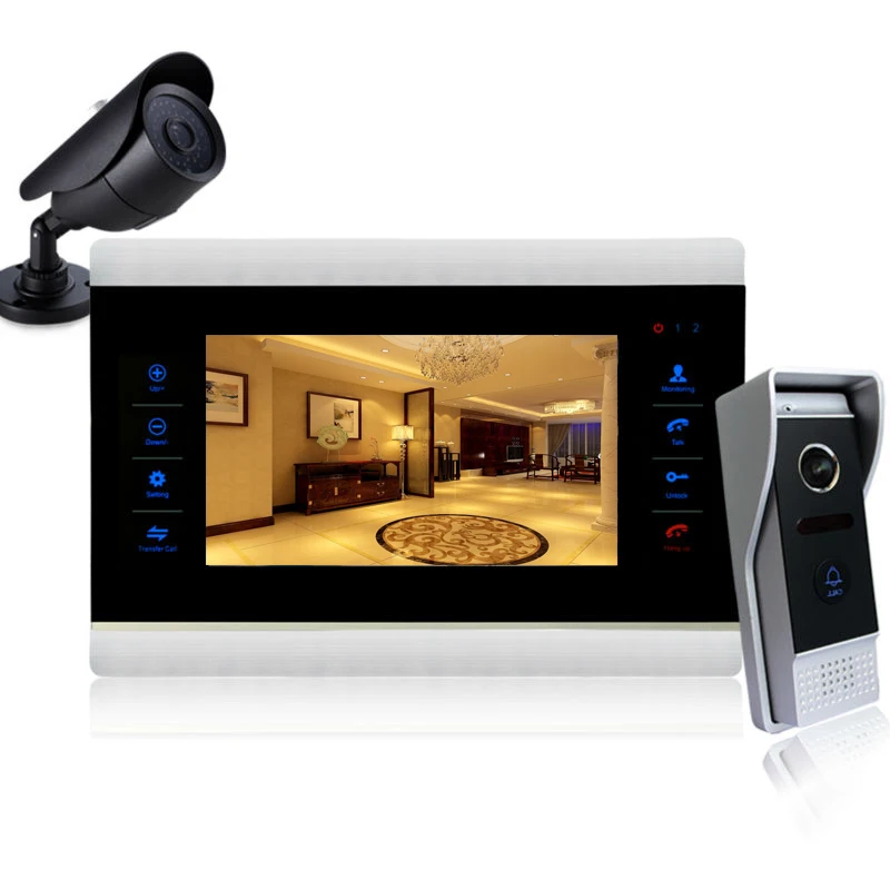 

Homefong 10" TFT LCD Video Door Phone Intercom Doorbell System Viewer IR Night Vision Camera Video Doorbell Home
