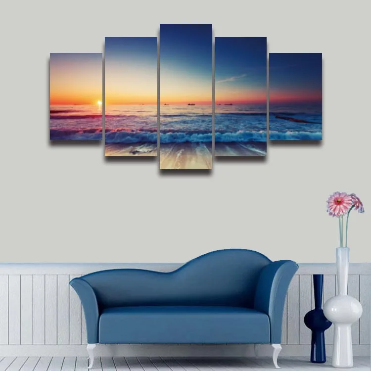 Online krijg goedkoop strand canvas schilderij aliexpress.com ... Schilderij strand woonkamer
