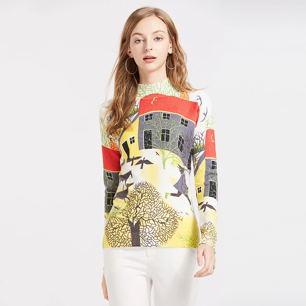 fox print sweater