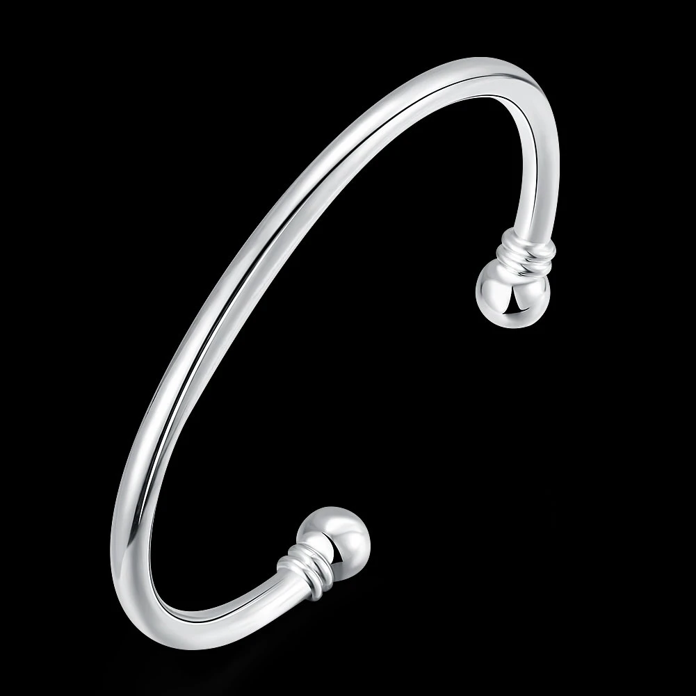 Top Quality Wholesale Silver Plated Bangle,Wedding Jewelry Accessories,Men Lacoste Fashion Round Shape Silver Bracelet