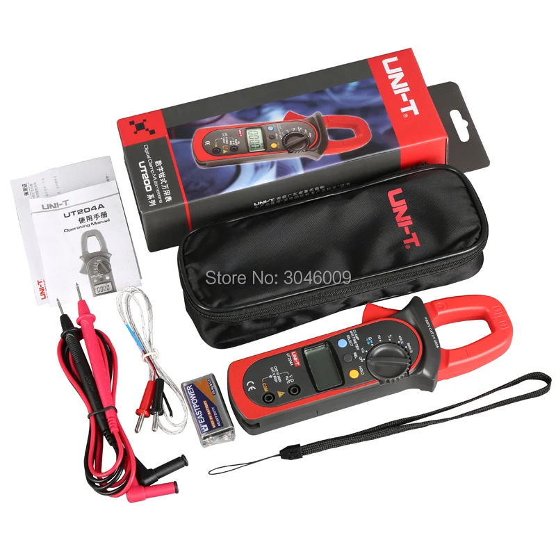 UNI-T UT204A 400A//600A AC//DC Digital Clamp Meter with Hall-effect sensorand