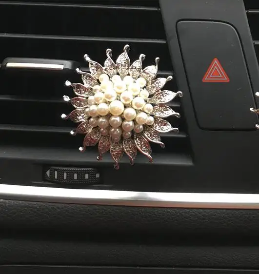 Туманно красоты Новые перлы Sun Flower автомобиля духи Освежители воздуха кондиционер выход духи украшения автомобиля автомобиль-Стайлинг - Название цвета: A