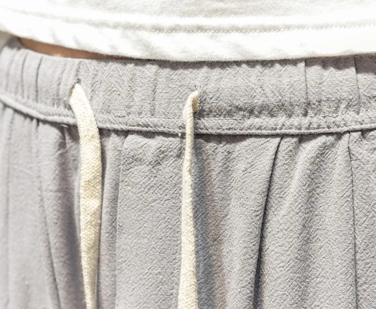 2019 Новое поступление весна лето шаровары мужские льняные брюки хип-хоп свободные винтажные широкие брюки мужские повседневные джоггеры A3848
