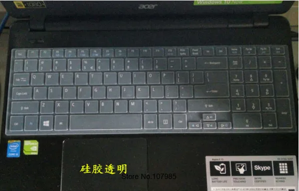 15 17 дюймов ноутбук Клавиатура Защитная крышка для acer Aspire ES 15 ES1-531 ES1 531 M3-581T M3-581TG M5-581 M5-581T M5-581TG - Цвет: Clear