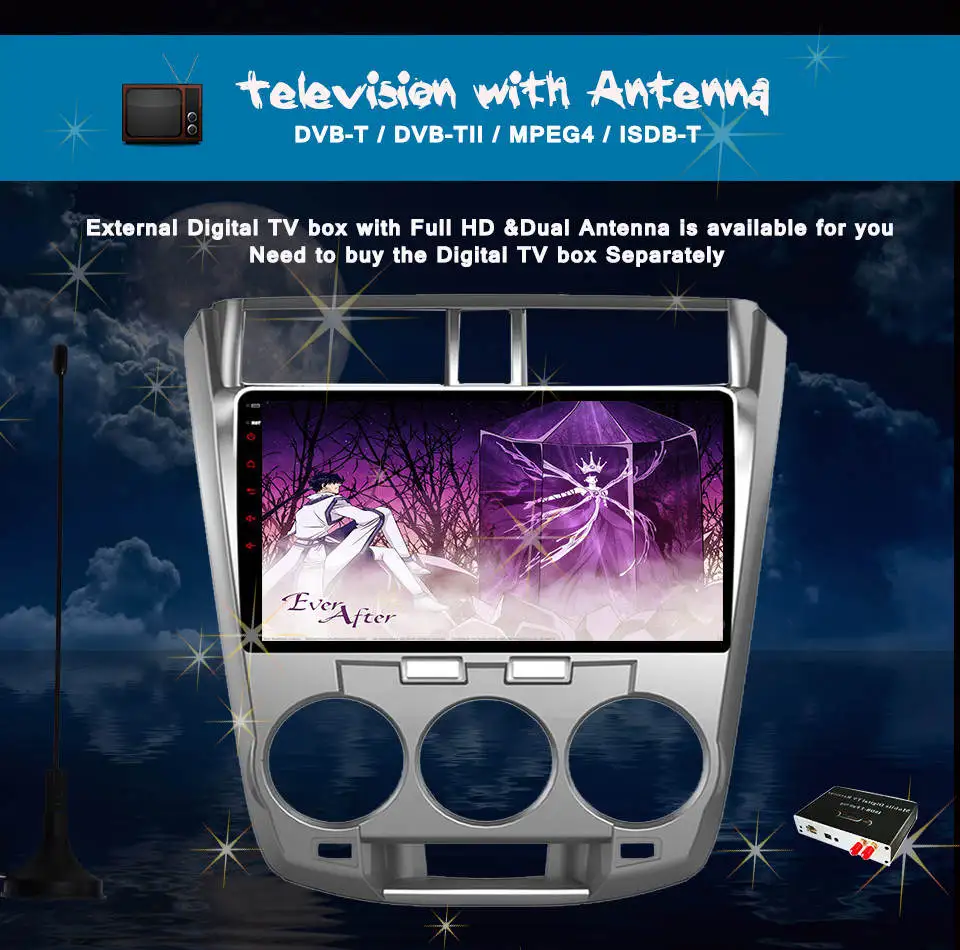 Best Octa Core 4G+64GB 10.1" Android 9.0 4G WIFI DAB Car DVD Radio Player For Honda City 08 2009 2010 2011 2012 2013 2014 Head Unit 4