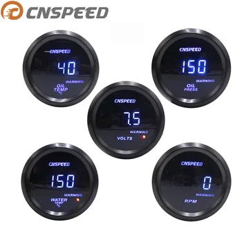 

CNSPEED 2 "52mm Turbo Boost Gauge Digital Car Oil Pressure Gauge PSI Temp Oil Tachometer Water Temperature gauge Rpm gauge Voltm