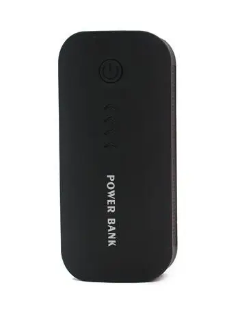 Power bank 5600mah зарядное устройство аккумулятор 18650 портативное зарядное устройство Внешний аккумулятор симпатичный внешний аккумулятор портативная батарея для xiaomi honor - Цвет: Черный