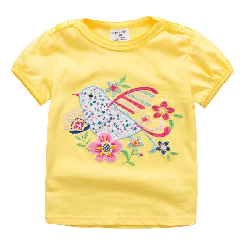 2017 Girls T-shirts Kids Clothes Camiseta Summer Cotton T-Shirt Clothing Baby Roupas Camisetas Mujer Verano Costume Short Sleeve15