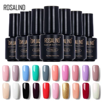 ROSALIND Black Bottle 7ML 29 COLORS Gel Nail Polish UV LED Gel Lacquer Gel Varnishes