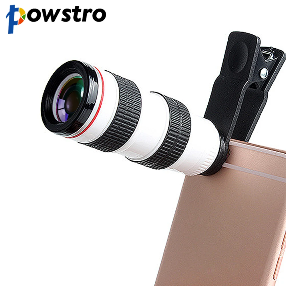 Powstro Universal 8X Phone Lens HD Optical Portable Mobile