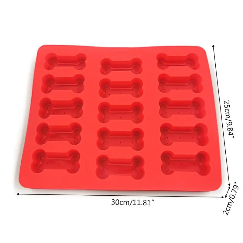 

Puppy Dog Bone Ice Trays Silicone Pet Treat Molds Soap Chocolate Jelly Candy Cake Decorating Baking Moulds