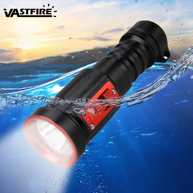 

Rechargeable Underwater 2000lm XM-L2 LED Tactical Flashlight light SCUBA Diving Torch 18650/26650