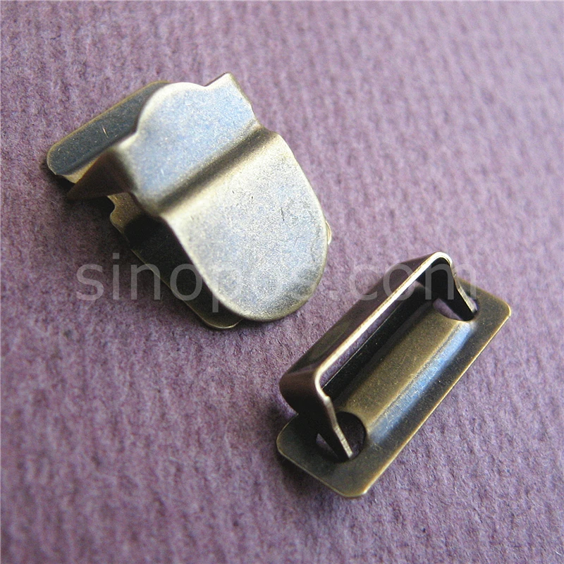 No Sew Trousers Hooks 2-Prongs, brass steel spike hook & bar eye quiltor  metal clip skirt closure pant waistband fastener buckle