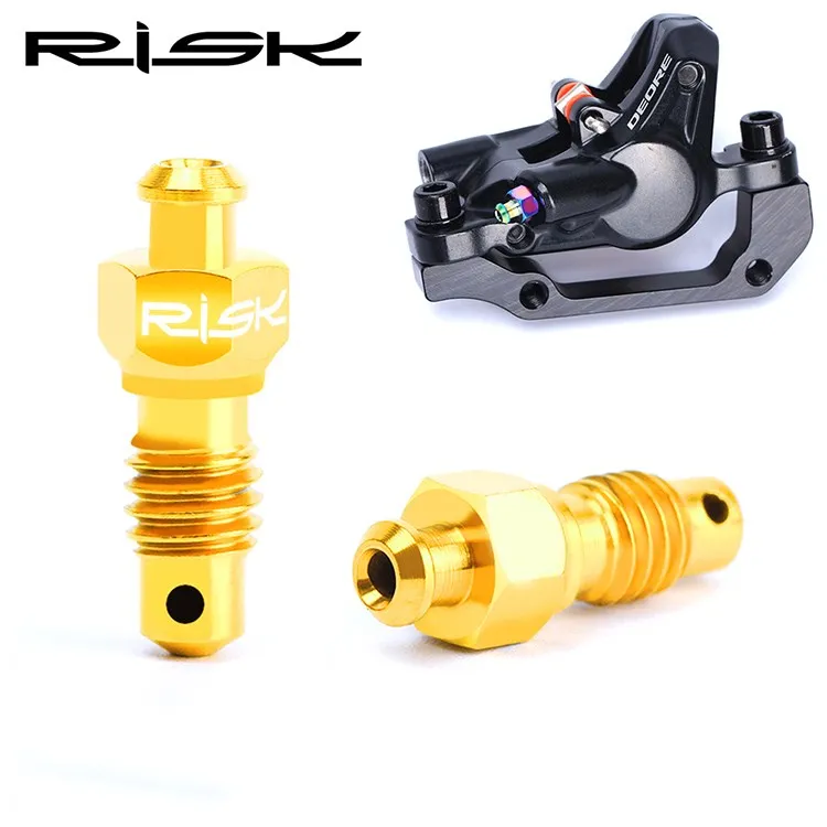 RISK Mtb велосипедный Гидравлический Тормозной болт титана Велосипедный тормозной суппорт болты для SHIMANO XT M8000/SLX/XTR запчасти для велосипеда - Цвет: Цвет: желтый