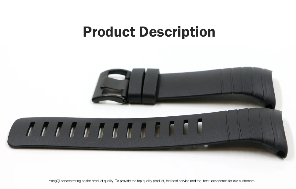 YQ конкретных силиконовых часов группа для ядра Suunto 35 мм человек электронные часы спортивные резиновый ремешок для часов черный Прочные