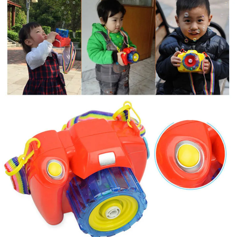 Новая электрическая пузырьковая игрушка, камера, выдувные пузыри в сверкающих световых и музыкальных электропистолет для мыльных пузырей, Juguetes для детей