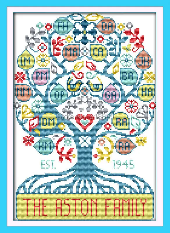 

The Life Tree Patterns Counted Cross Stitch 11 14CT Cross Stitch Sets Wholesale Chinese Cross-stitch Kits Embroidery Needlework