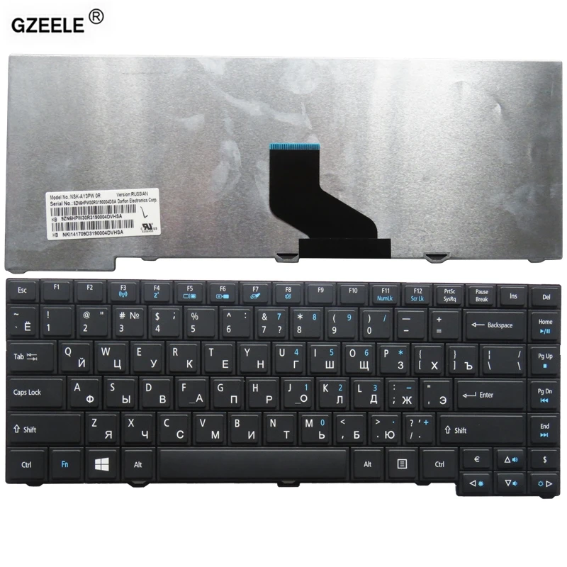 GZEELE Клавиатура для ноутбука acer TravelMate TM4750 4750Z 4750G 4745 4755 4740 4741 ms2335 P243 P243G P633 RU раскладка клавиатуры