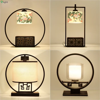 

Chinese Retro Rural Metal E27 Led Table Lamp Lustre Ceramic/Glass Bedroom Led Table Light Simple Table Lighting Lights Fixtures