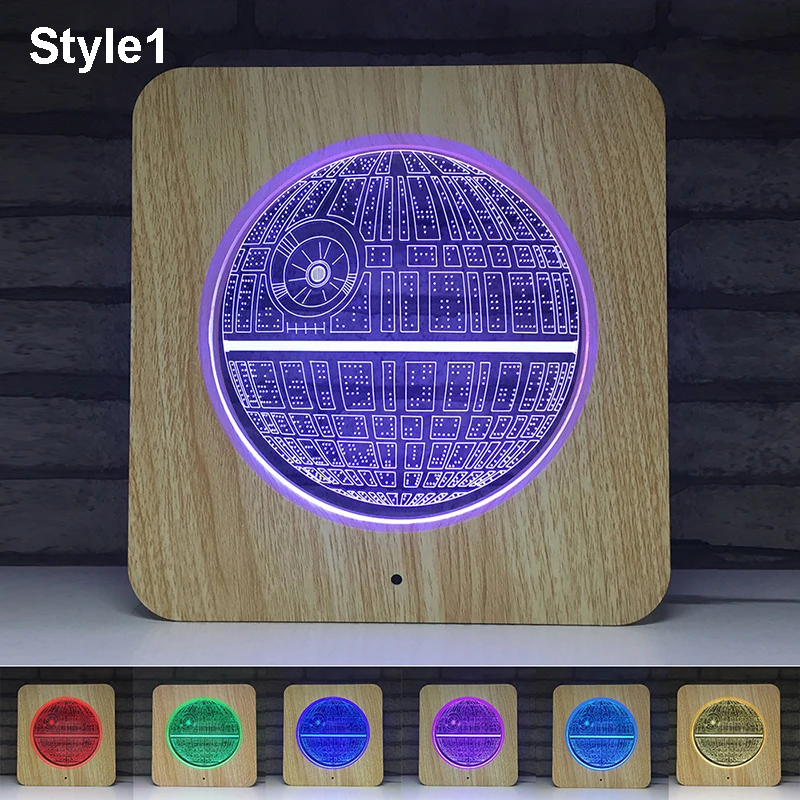 

Battery USB 3D Projector Night Light Earth American football 7 colors Change Lamps Touch Remote Control Kids Home Desktop Decor