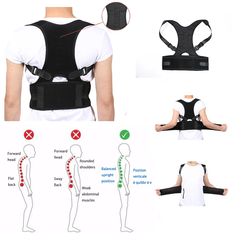

Adjust magnetic therapy Back Posture Corrector Brace Shoulder Back Support Belt Shoulder Posture for Unisex