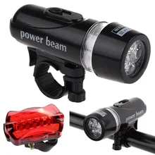 Высокое качество 5LED велосипед передний и задний свет мощность 2* AAA батарея факел фонарик велосипедный передний фара велосипедный инструмент