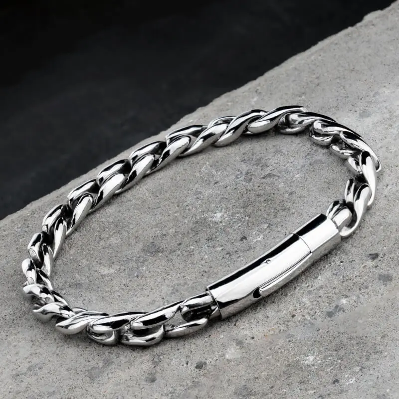 Высокое качество звено цепи браслет для мужчин нержавеющая сталь Винтаж ювелирные изделия mygrillz