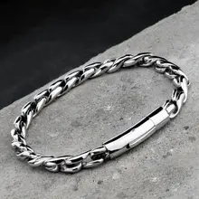 Высокое качество звено цепи браслет для мужчин нержавеющая сталь Винтаж ювелирные изделия mygrillz