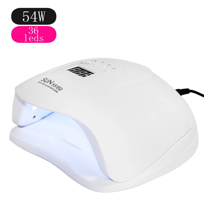 

LNWPYH 54W UV LED Lamp 10s/30s/60s/90s Timer Smart touch button Nails Dryer Manicure Gel Nail Lamp Drying Lamp Gel Varnish