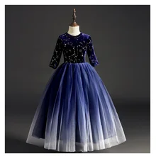 Свадебные Платья с цветочным узором для девочек; бальное платье принцессы; элегантные вечерние платья для дня рождения; длинное торжественное платье для торжеств; Vestido