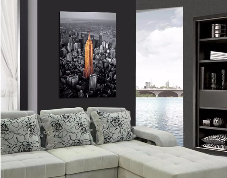Poster Empire State Building View Livingroom Decor Poster Empire State Building View Livingroom Decor