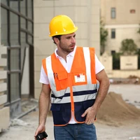 High Quality Reflective Orange Safety Vest for Men
